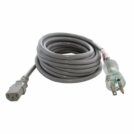 AC WORKS 3ft 10A 18/3 Medical Grade Power Cord with C13 Connector MD10AC13-036